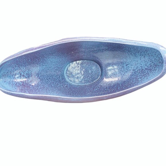 MCM Red Wing Pottery Console Planter Vase Purple Pink Speckle Vintage 1950s - Picture 12 of 13